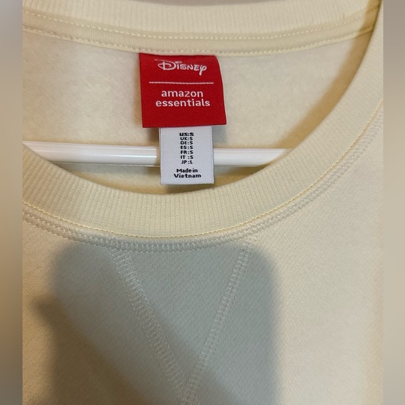 NWOT Disney Minnie Mouse Cream Sweatshirt with Blue Graphic Amazon collaboration - Picture 5 of 9